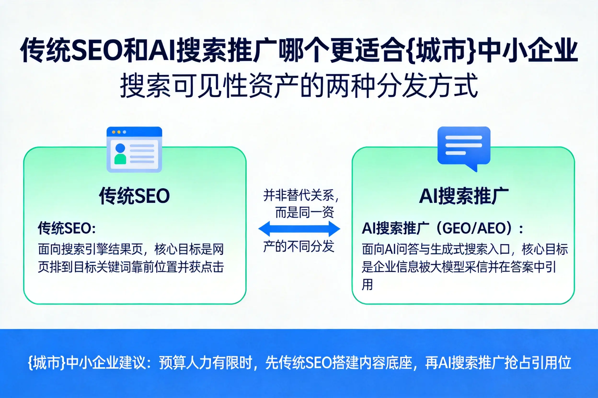 传统SEO和AI搜索推广哪个更适合重庆城区中小企业