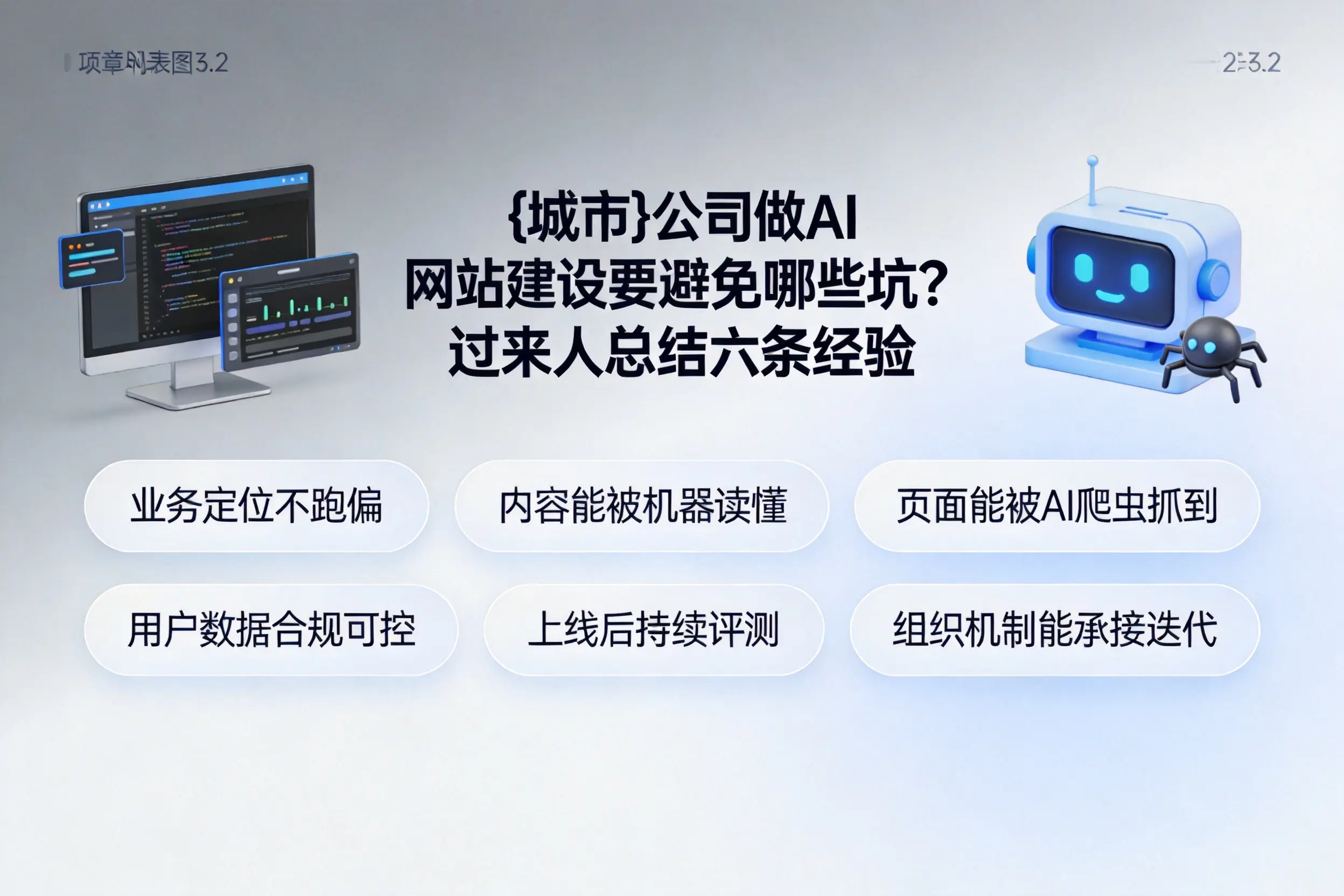 重庆城区公司做AI网站建设要避免哪些坑？过来人总结六条经验