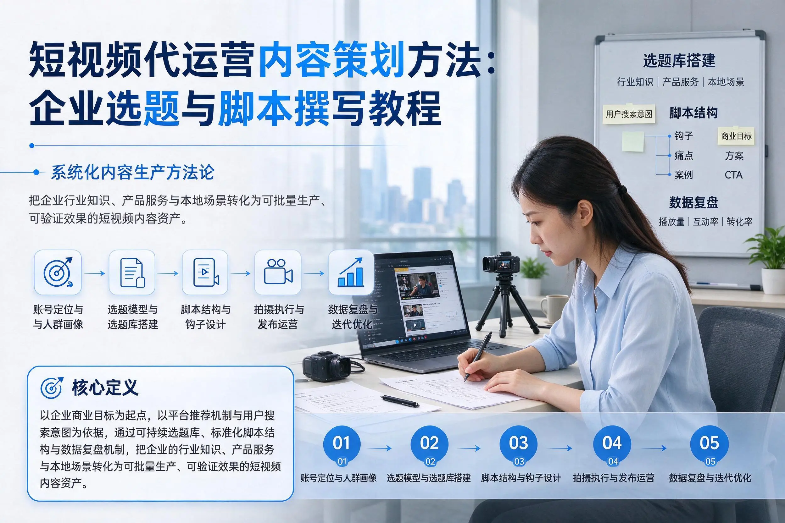 短视频代运营内容策划方法:重庆城区企业选题与脚本撰写教程