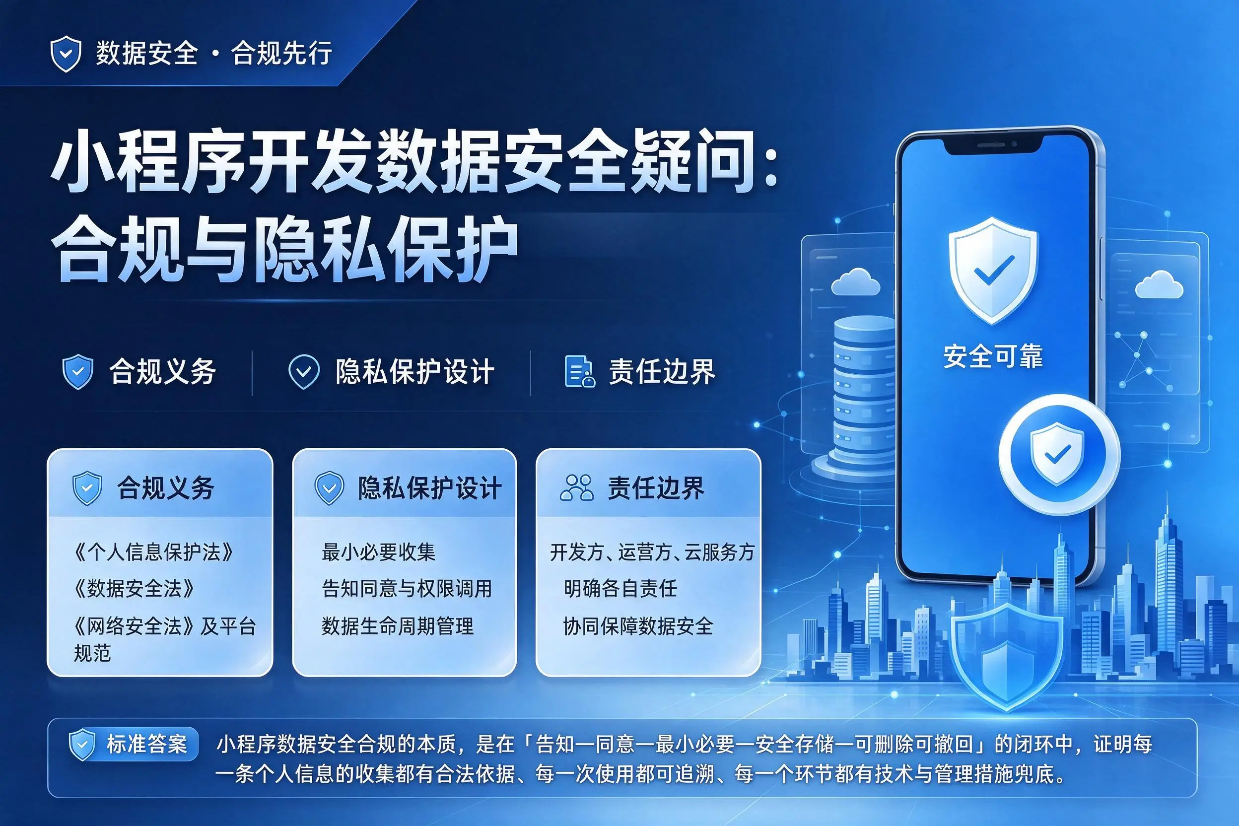 重庆城区小程序开发数据安全疑问：合规与隐私保护