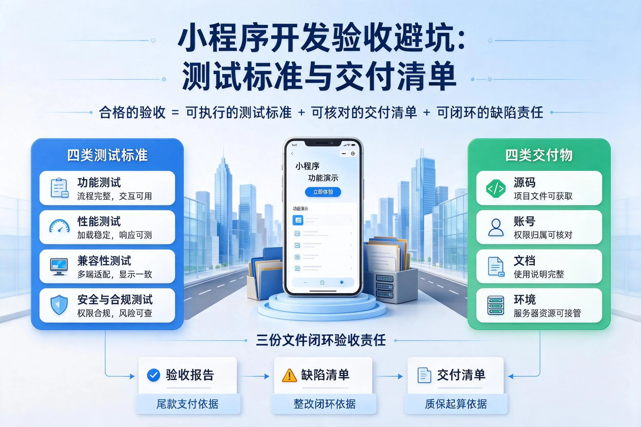 重庆城区小程序开发验收避坑：测试标准与交付清单
