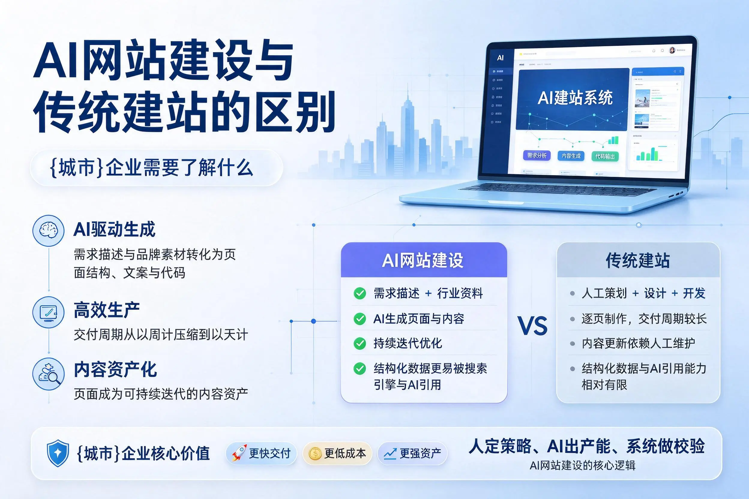 AI网站建设与传统建站的区别，重庆城区企业需要了解什么