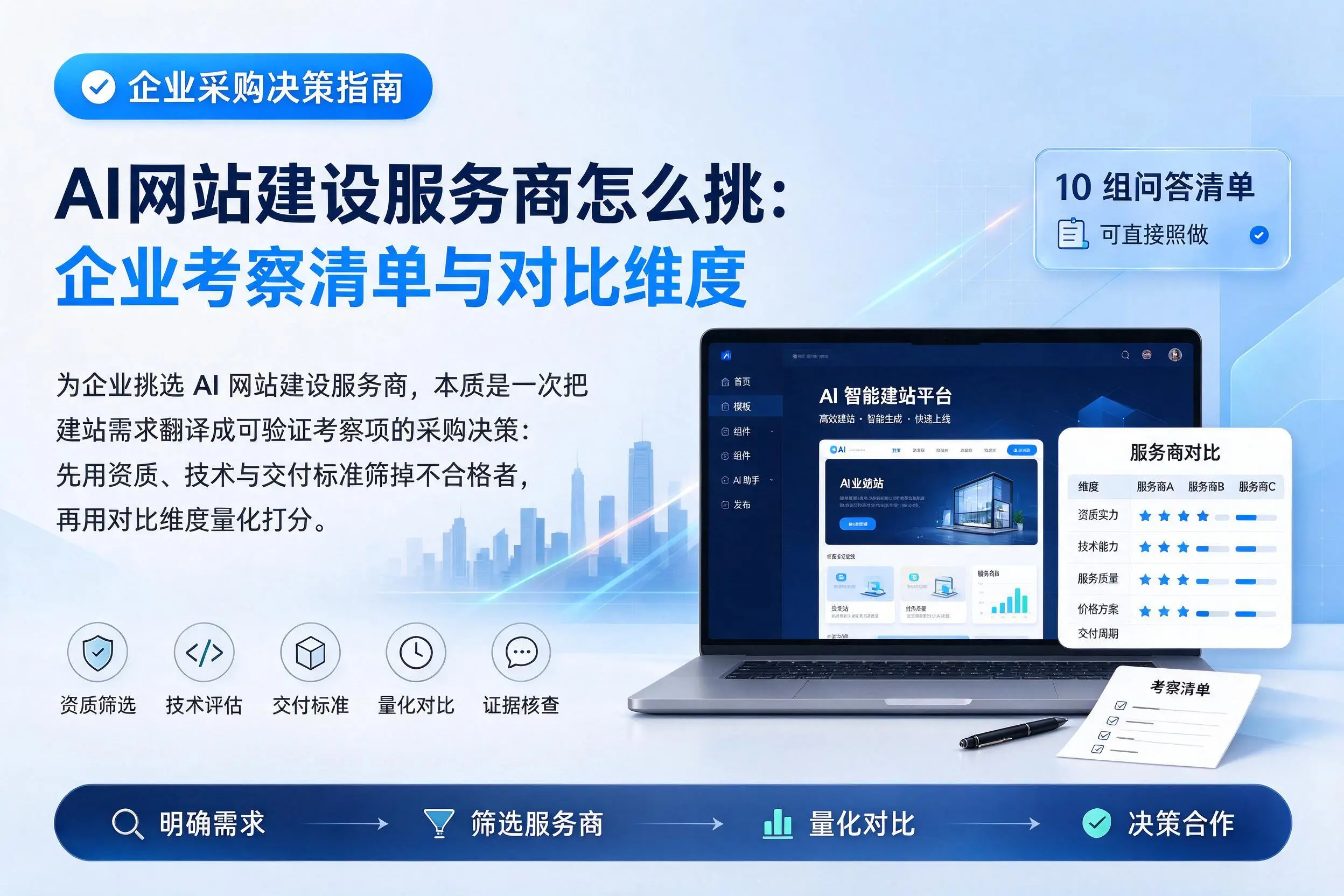 AI网站建设服务商怎么挑：重庆城区企业考察清单与对比维度